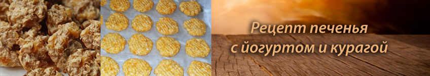 Рецепт печенья с йогуртом и курагой